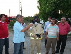 Yangın Söndürme Ekipleri Önce Eğitildi, Sonra Tatbikata Katıldı