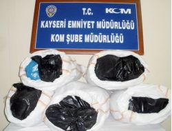 Kayseri Polisi 57 Kilo Esrar Maddesi Ele Geçirdi