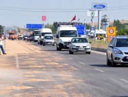 Edirne’de Kara Yolu Buğdayla Kaplandı