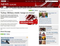 Tsk'daki İstifaları Bbc Flaş Olarak Verdi