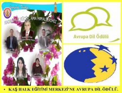 Kaş Halk Eğitim Merkezi Avrupa Dil Ödülü Aldı