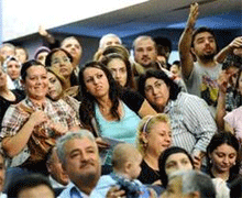 Öğretmen adayları Taksim'de..