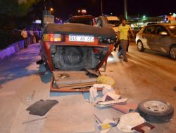 Ehliyetsiz Sürücünün Kummandığı Otomobil Takla Attı: 2 Yaralı