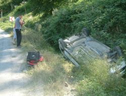 Mazot Dökülen Yol Kazaya Neden Oldu