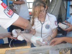 4 Aylık Mustafa Bebek, Ambulans Helikopterle Eskişehir'e Sevk Edildi