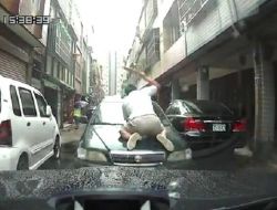 Tayvan’daki İlginç Kaza Anı