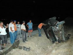 Otomobil Sürüye Daldı, 50 Koyun Telef Oldu