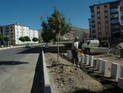 Erzurum'da Aparslan Türkeş Bulvarı Yenileniyor