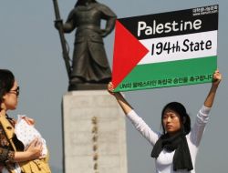 Güney Kore'den Filistine Destek Gösterisi