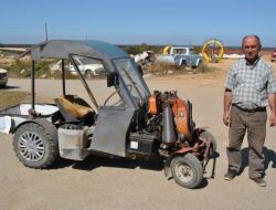 Dört Çeker Bahçe Aracı Yaptı