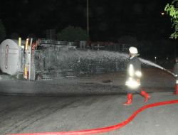 Irak’a Yakıt Götüren Tanker Devrildi