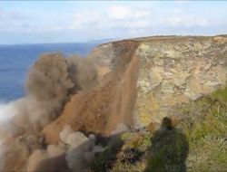 Binlerce Ton Kayanın Çökme Anı