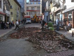 Orta Çarşı'da Baskı Beton Çalışması