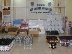 Polatlı’da Kaçak İçki ve Sigara Ele Geçirildi