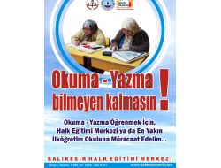Balıkesir'de 'Okuma Yazma Bilmeyen Kalmasın' Kampanyası