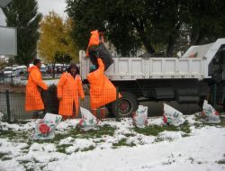 Erzurum'da Çiçeklere Kış Koruması