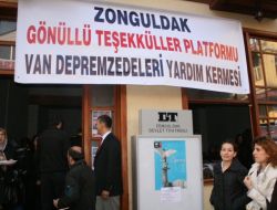 Zonguldak'ta Vanlı Depremzedeler İçin Kermes Düzenlendi