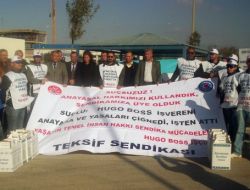 Sendika, Hugo Boss’tan Atılan İşçilere Erzak Paketi Verdi