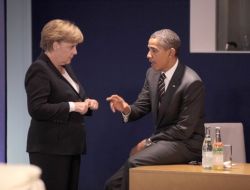 Obama, Merkel'le Görüştü!