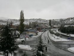 Hacılar İlçesine Kar Yağdı