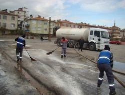 Kurban Kesim Yerleri Dezenfekte Edildi