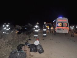 Kaçak Göçmenleri Taşıyan Araç Devrildi