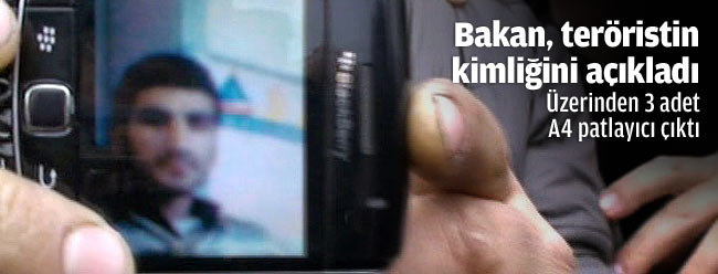 Bakan teröristin kimliğini açıkladı!