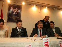 Bbp Genel Başkanı Destici Nikah Şahitliği Yaptı