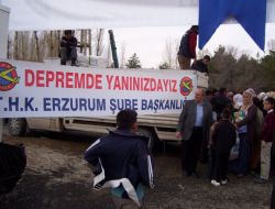 Thk Erzurum Şubesi Van'a Yardım Elini Uzattı