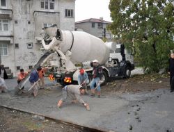 Alaplı'da Beton Kaplama Çalışmaları