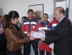 Umke Ekibine Teşekkür Belgesi