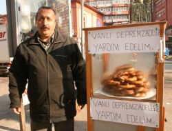 Simitçiden Vanlı Depremzedelere Yardım Kampanyası