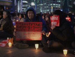 Güney Kore'de Sta Protestosu
