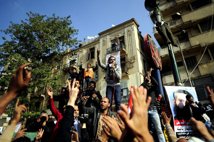 Tahrir'de 'tabutlu' Eylem