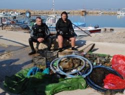 Tarihi Side Limanı'nda Temizlik Çalışması