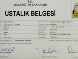 65 Yaşında Ustalık Belgesi Aldı