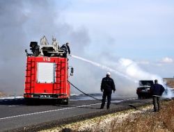 Babaeski’de Seyir Halindeki Otomobil Alev Alev Yandı