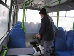 Çubuk’ta Toplu Taşım Araçları Gribe Karşı İlaçlandı