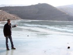 Erzincan Baraj Gölü Soğuktan Dondu