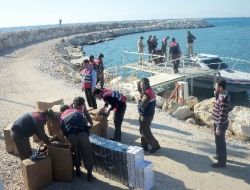 Tekneye Kaçak Sigara Operasyonu