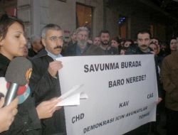 İstanbul Barosu Önünde Kck Protestosu