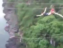 Adrenalin Tutkunu Genç Timsahlarla Dolu Nehre Düştü