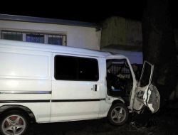 Kontrolden Çıkan Minibüs Ağaça Çarparak Durdu, 2 Kişi Yaralandı