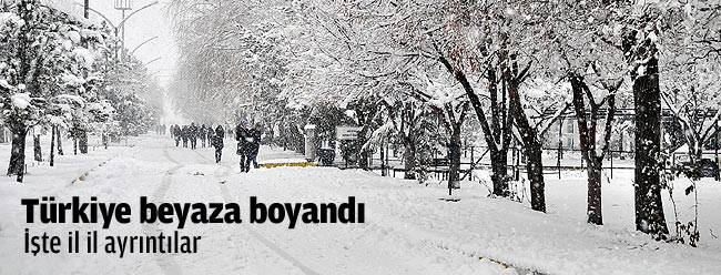 Kar, tüm yurtta etkisini sürdürüyor..