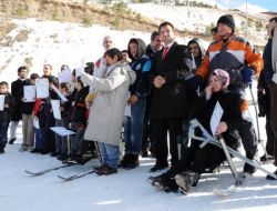 Engelliler, 'Kaygaç'la Karda Kaymanın Mutluluğunu Yaşadı