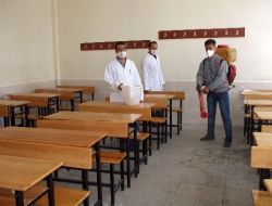 Edremit Lisesi Domuz Gribine Karşı İlaçlandı