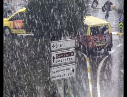 TAKSİM'DEN KAR MANZARALARI