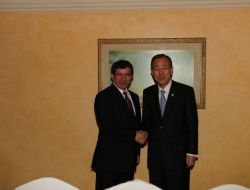 Davutoğlu, Ban Ki-moon Ve Maruni Patriği Rai İle Görüştü