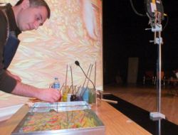 Ney Eşliğinde Ebru Yaptılar