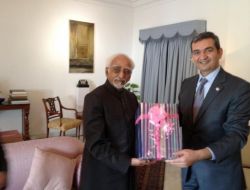 Hindistan Cumhurbaşkanı Yardımcısı Ensari, Cemal Uşak’ı Kabul Etti.